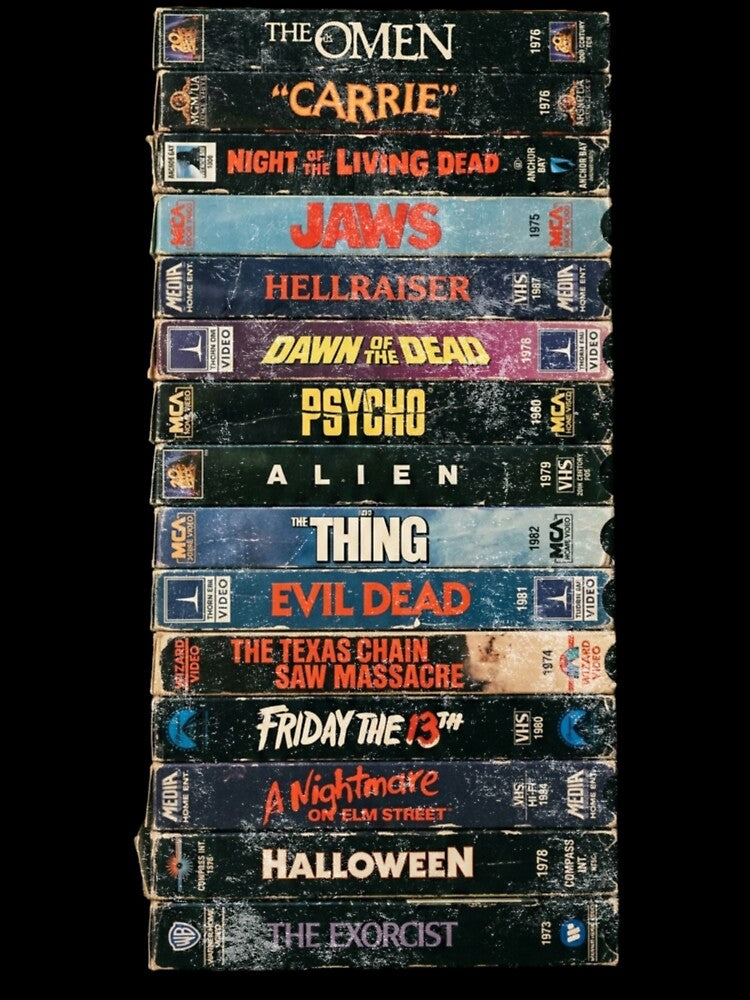 Horror Movie VHS Stack by codeEapparel
