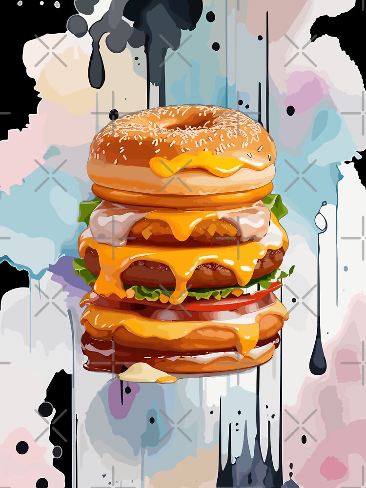 Double Donut Burger - Fast Food Favorite by FridPix