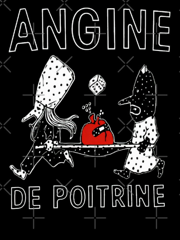 Angine De Poitrine Dark Humor Medical Illustration Design by GladnessPrints
