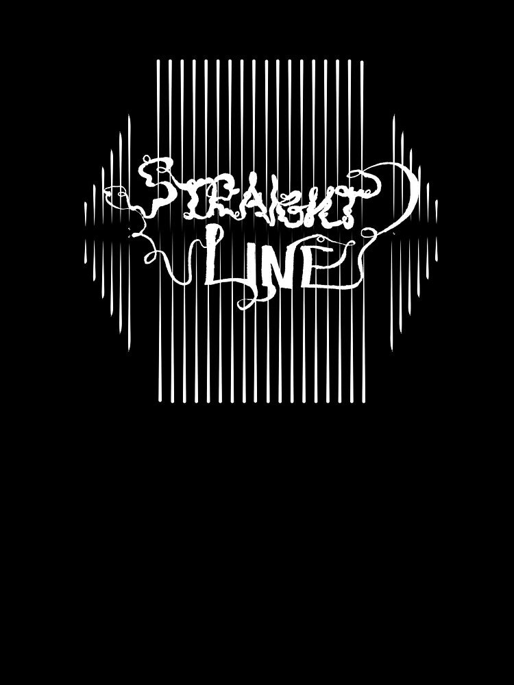 Straight Line Ironic White Ink Art Print by Vesivariart