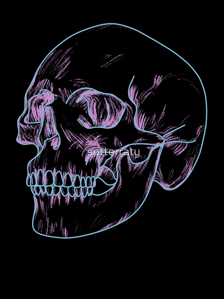 grunge black skull by sotterraty