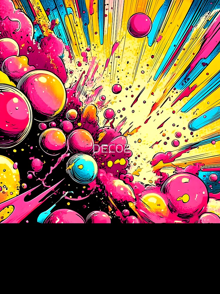 Pop Art Comic Book-Style Colorful Abstract Designs by DEC02