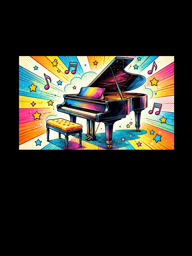 Colorful Piano Pop Art Poster Design by BlairWynne
