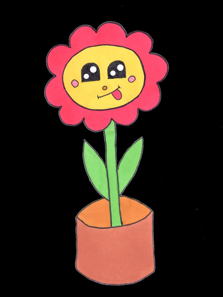 Copy of Cute Flower with a green background by Kitten2525