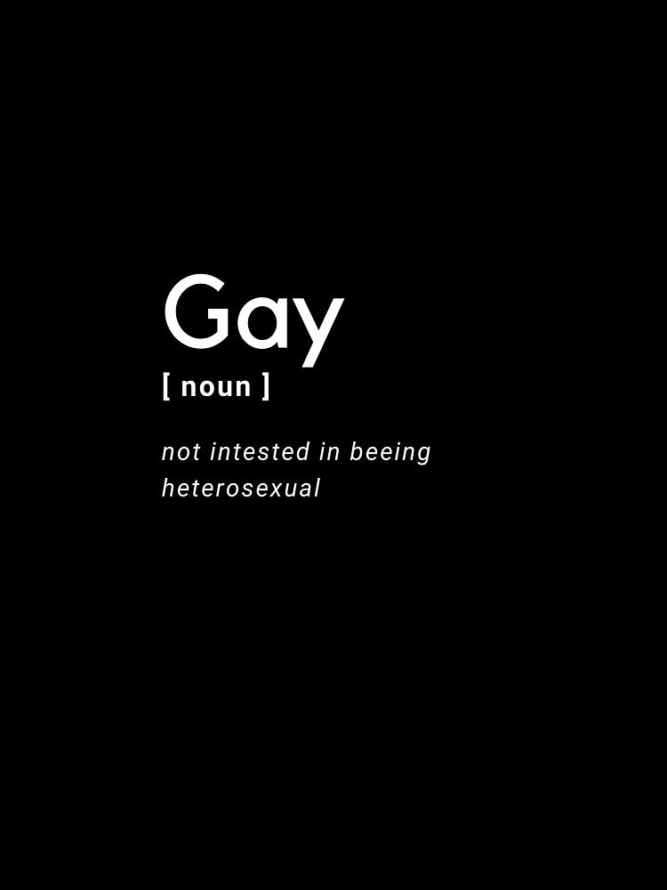 Gay Noun Funny Definition Dictionary Meme Design by popotamfriends