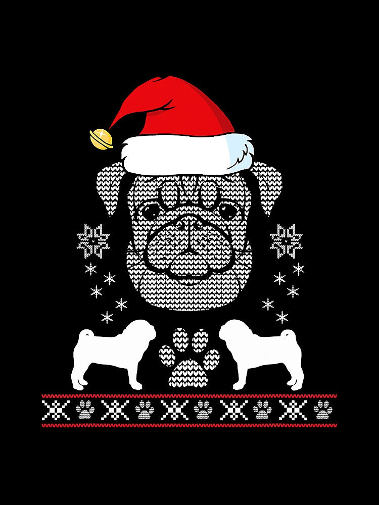Santa Pug Dog Breed Holiday Ugly by frank3826