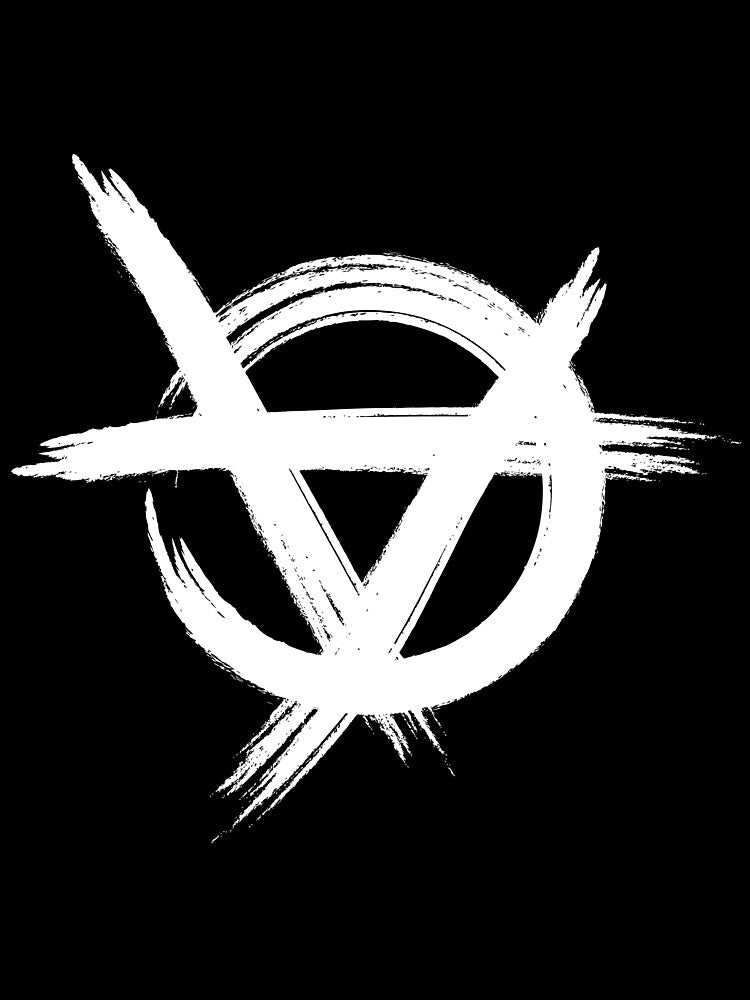 Anarchy Symbol White inspired by Vetements by MadeInR