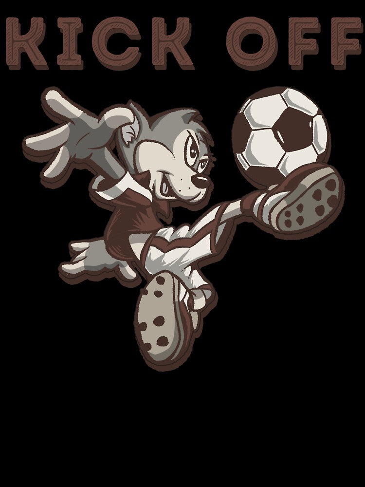 kick off vintage cute cartoon football player cat mascot - embroidery iron patch textured graphic artwork by hayrpictures