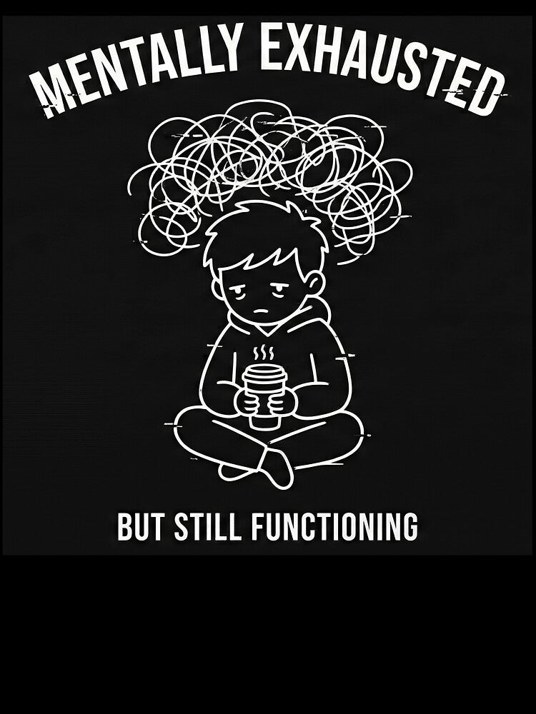 Mentally Exhausted But Still Functioning Dark Humor by apex.vibe