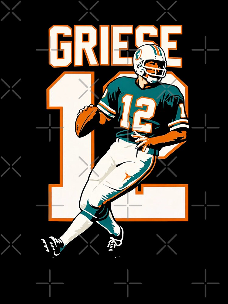 Bob Griese Miami Dolphins #12 Vintage Football Art by TheArtOfCar