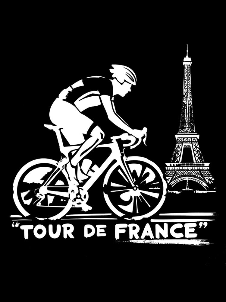 Cycling In Paris Eiffel Tower Silhouette | Limited Edition by ThomasTarpennin