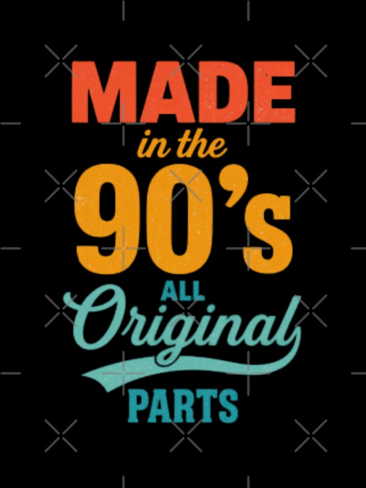 Made in the 90s All Original Parts | Retro 90s Birthday Graphic by HBDStudio