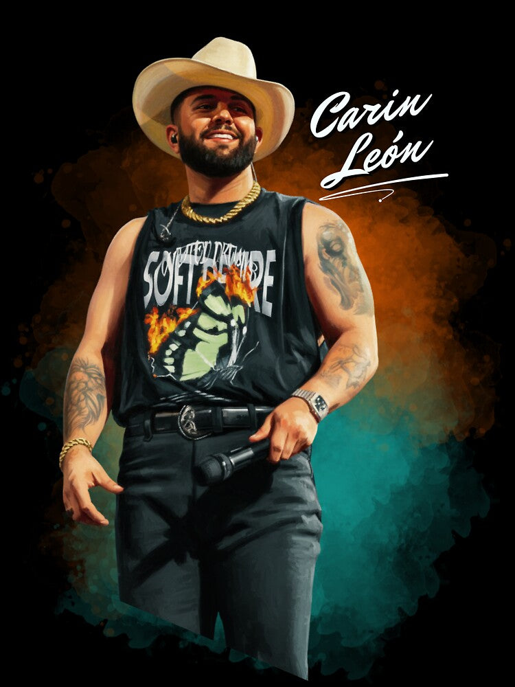 Carin Leon Painted Effect T-Shirt and Sticker by DiverseDazzle