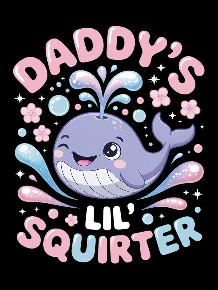 Daddy’s Lil Squirter Whale and Rainbow Design by LUCKYJEFFREY