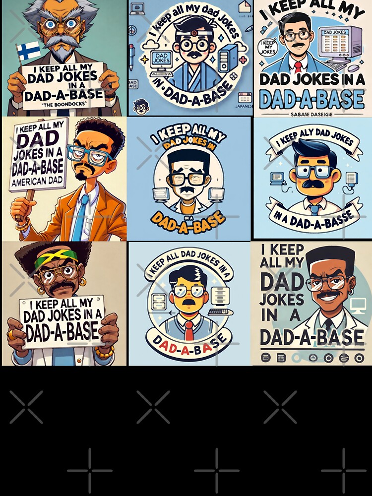I Keep All My Dad Jokes in a Dad-a-Base - Funny Dad Joke Design by KriticalDesigns