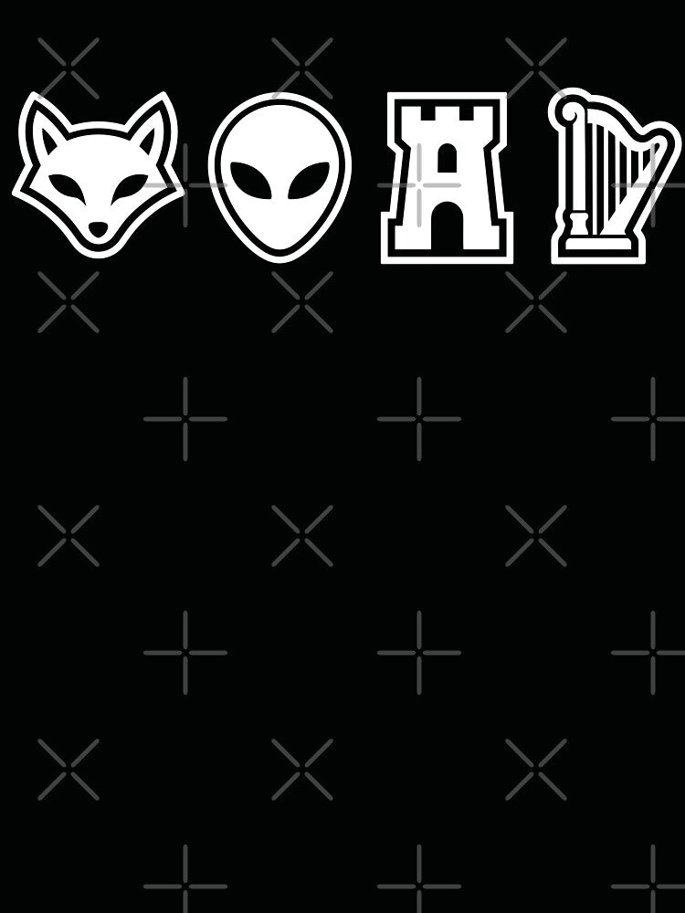 Big 4 Icons Alien Castle Engine Harp by LOUP-SOLI