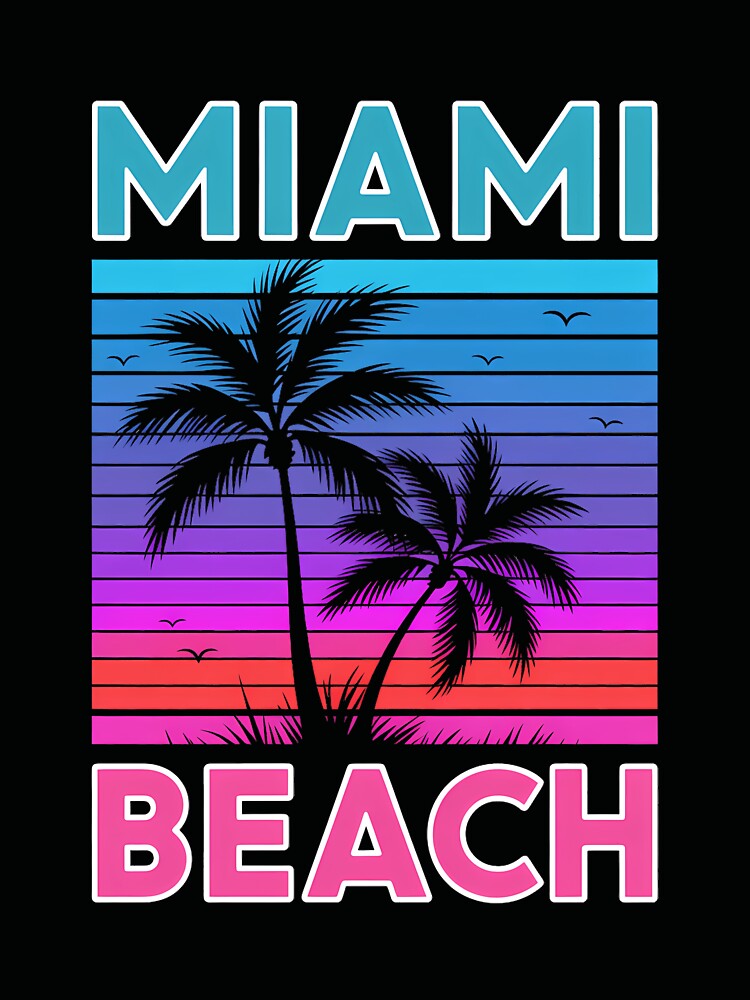 Miami Beach Novelty I Love Miami, Miami by IdunayaStore