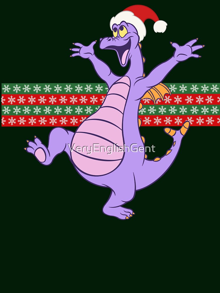 Happy little purple dragon of imagination Christmas holidays sweater jumper by VeryEnglishGent