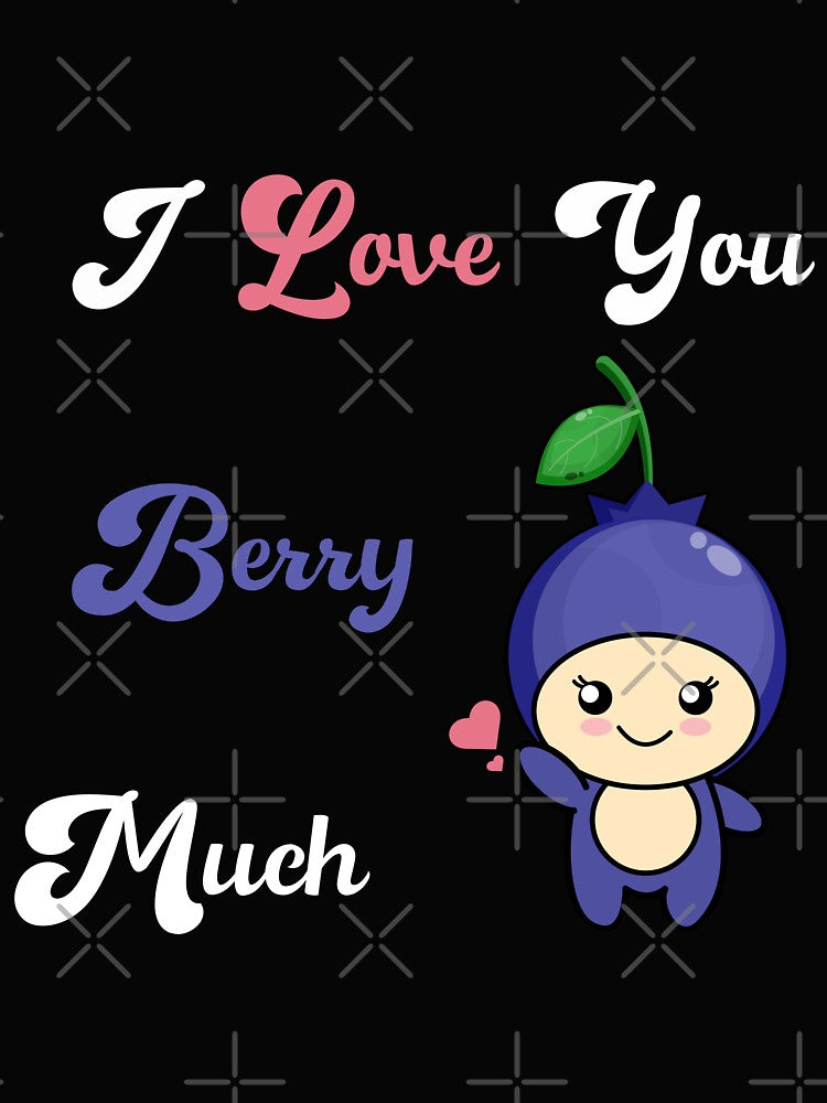 I love you berry much blueberry Baby One-Piece, cute and fun kids clothes by Sun Rise