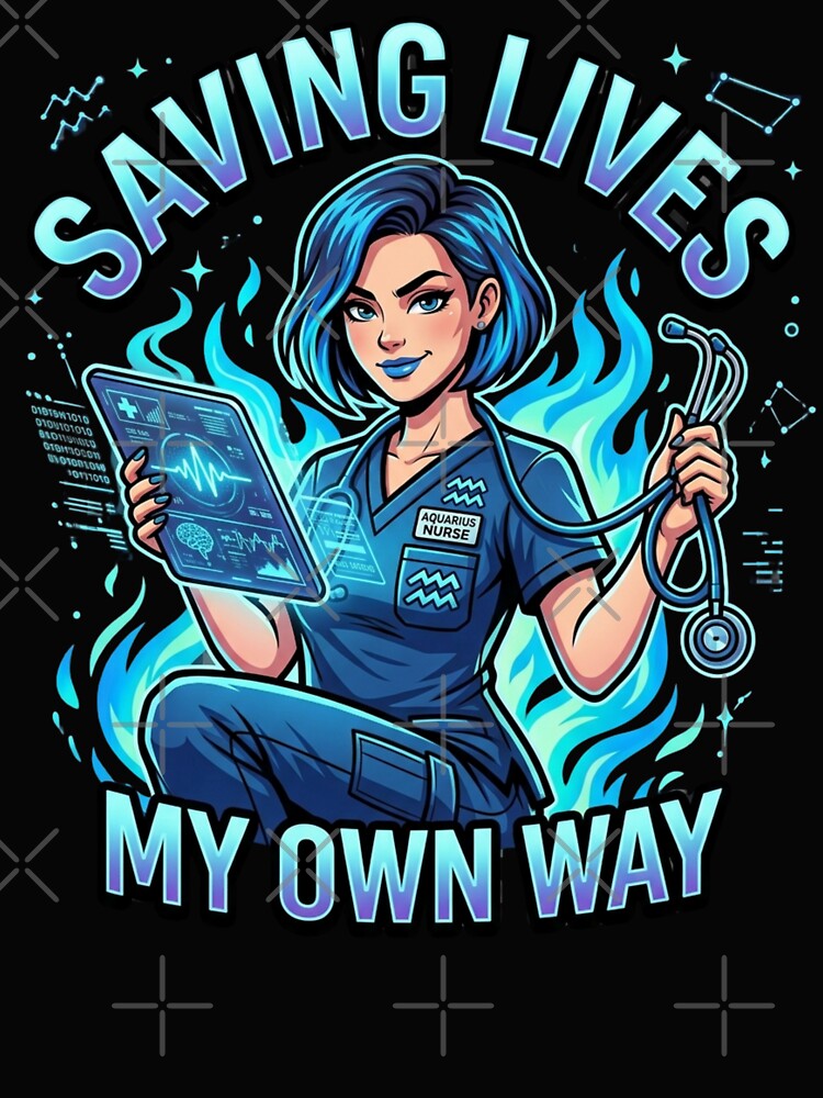 Aquarius Nurse – Saving Lives My Own Way Funny Unique Zodiac RN Gift Idea by Im-Ara