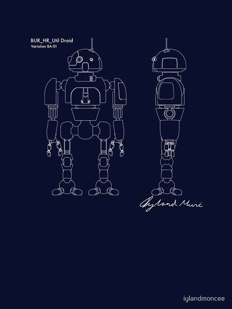Utility Robot V BA-01 blueprint - Prints & T-shirt by iylandmoncee