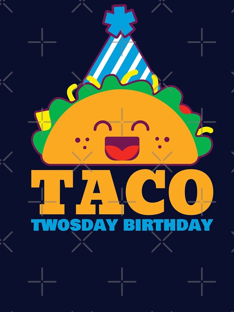 Taco twosday birthday blue boy by Mylittleprints