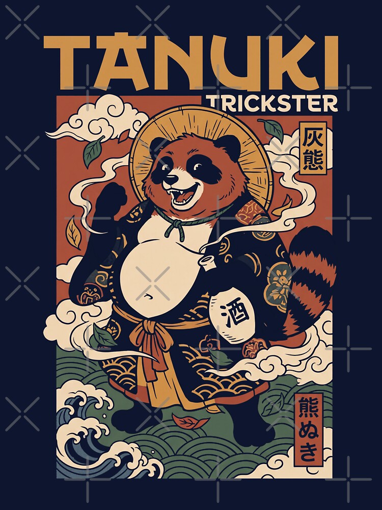 Tanuki Trickster Japanese Folklore Kawaii Art by Odd World