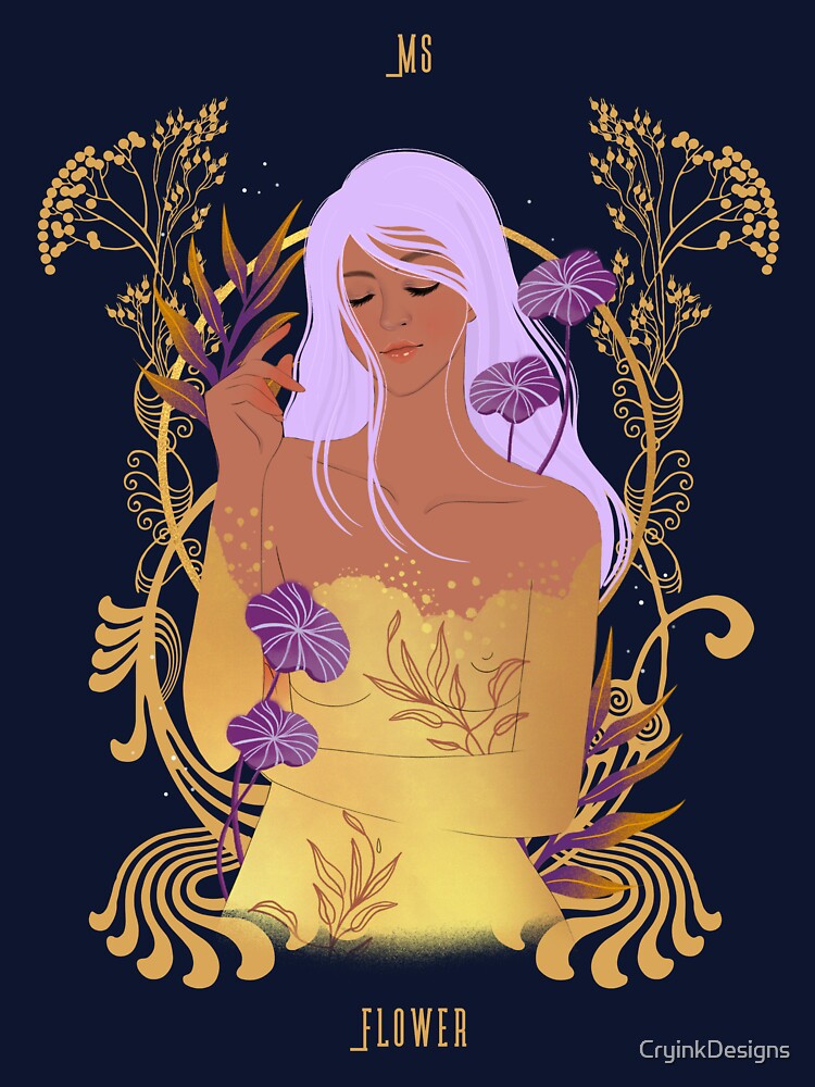 Ms Flower Purple & Gold by CryinkDesigns