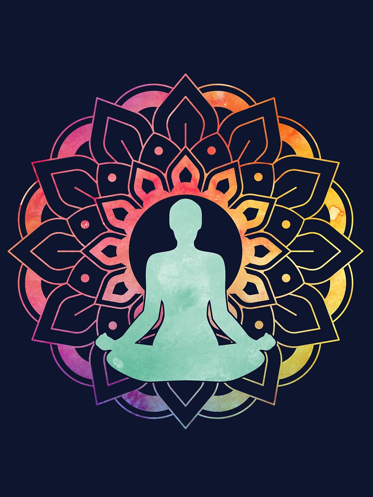 Padmasana Yoga abstract Mandala by Khushi Graphics