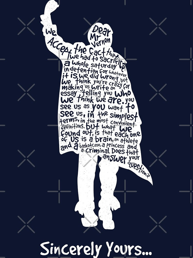 The Breakfast Club - Sincerely Yours - White by WASABISQUID