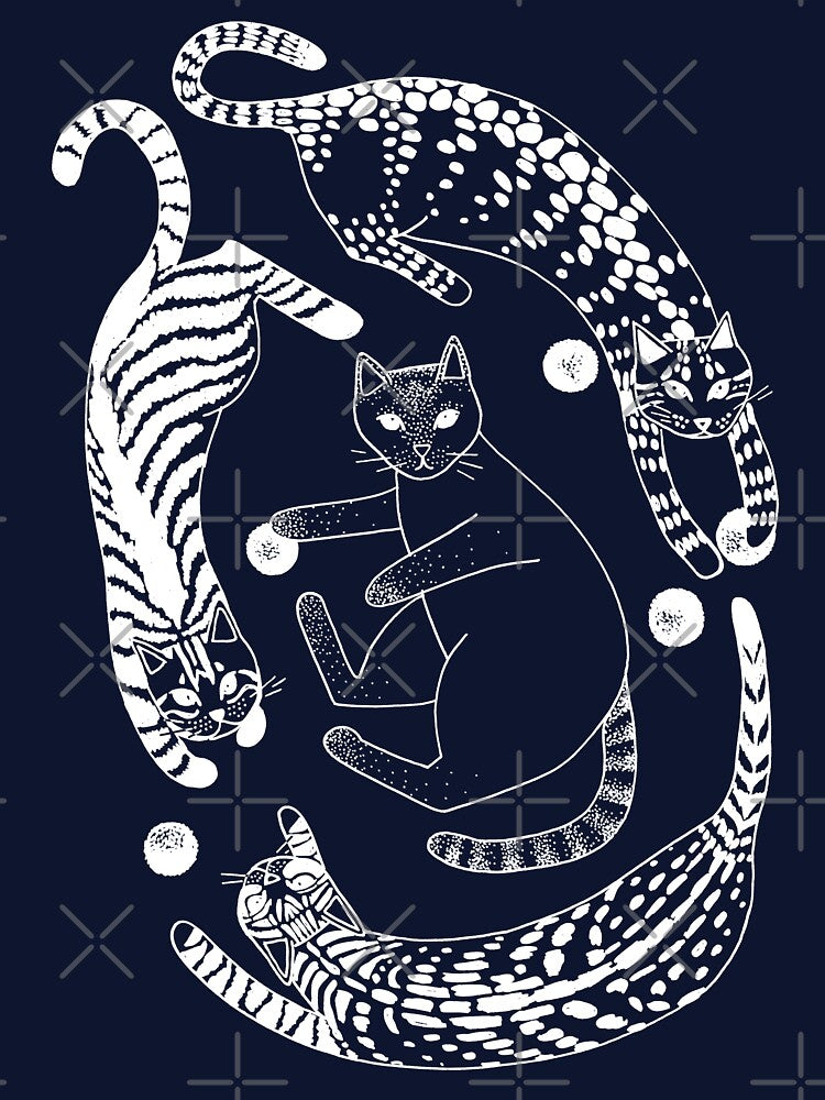 Playful gatines (white) by blursbyai