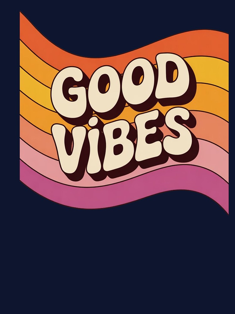 Good Vibes – Retro 70s Vintage Aesthetic Typography Design classic t-shirts by CuteOasis