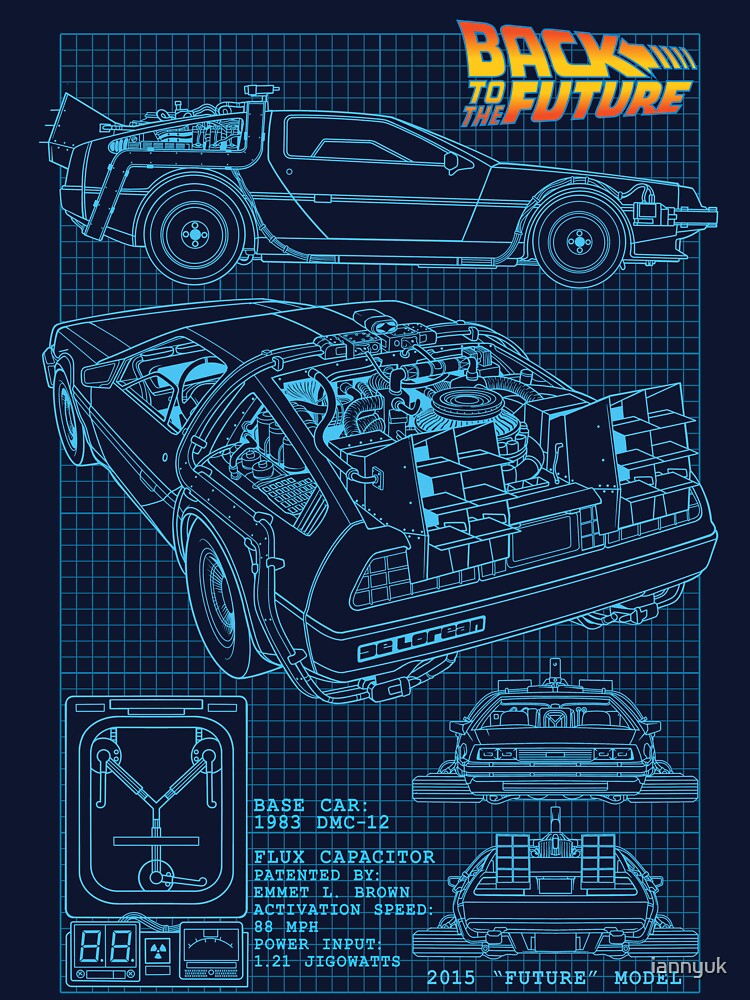 Back to the Future Delorean Blueprint by iannyuk