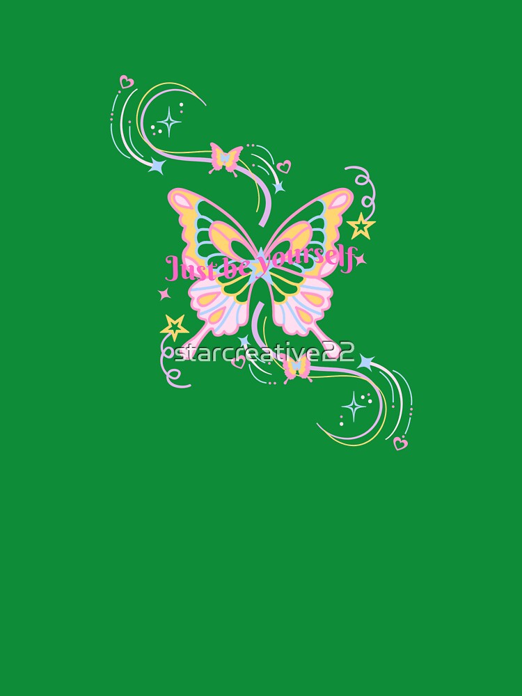 Just Be Yourself Butterfly Aesthetic Cute Pastel Kawaii Design by starcreative22