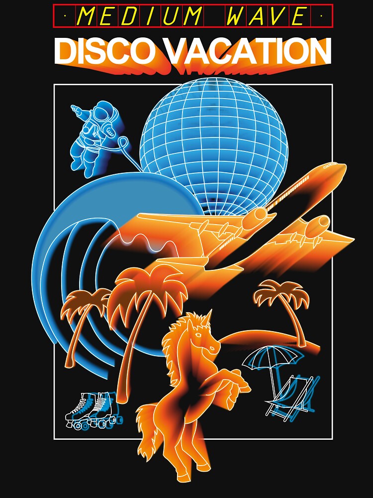 Medium Wave Disco Vacation T-shirt by MediumWave
