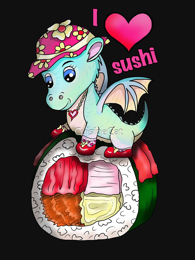 kawaii sushi pretty dragon roll by CuisineCat