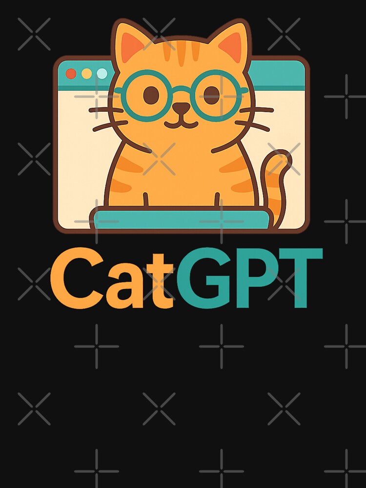 Funny Cat Lover CatGPT Superhero Gift for Cat Dads and Cat Moms by CatPrintCo