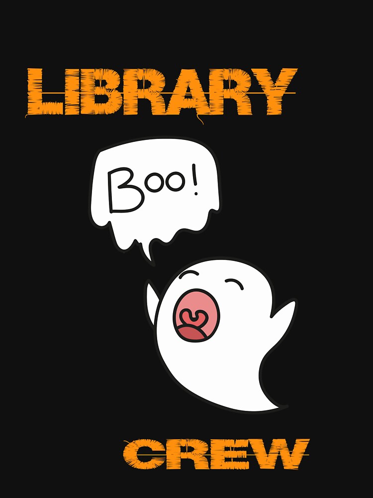 library boo crew ghost halloween Classic T-Shirt by HM DESIGNERS
