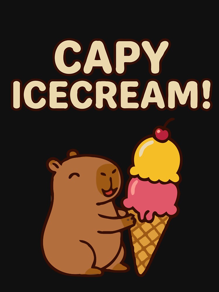 Capybara Icecream Cocktail Sticker Sheet - Tee by RedStreamStudio