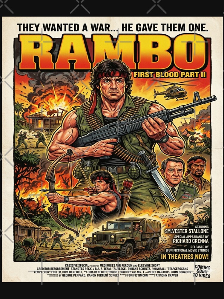 Rambo (80s action poster style) by AlekiHaze