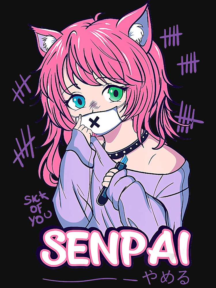 Kawaii Anime Neko Girl - Pastel goth Menhera Sick by Xavierdelmotte