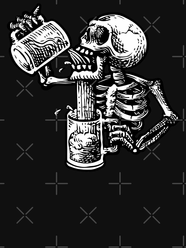Drunk skull by Josué Leal