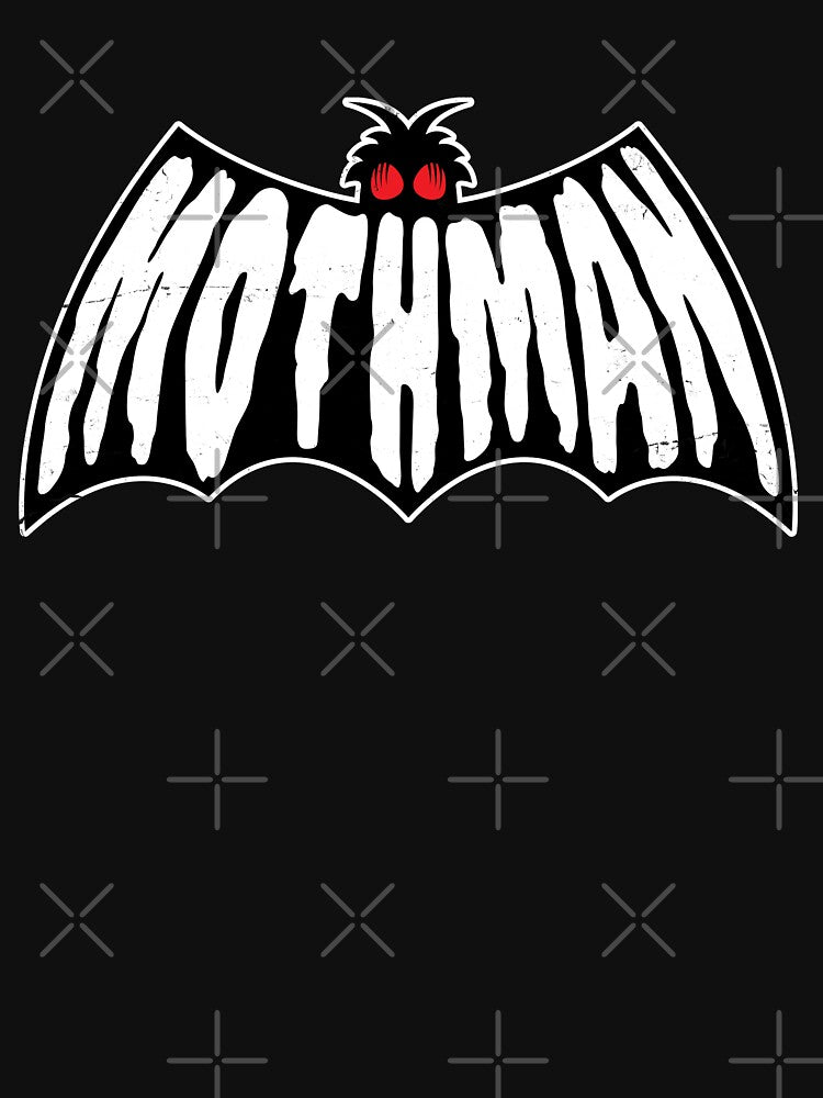Vintage Mothman Logo Black & White by petestyles