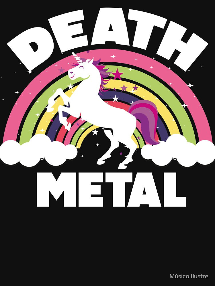 Cute Unicorn Death Metal Rainbow Funny by Músico Ilustre