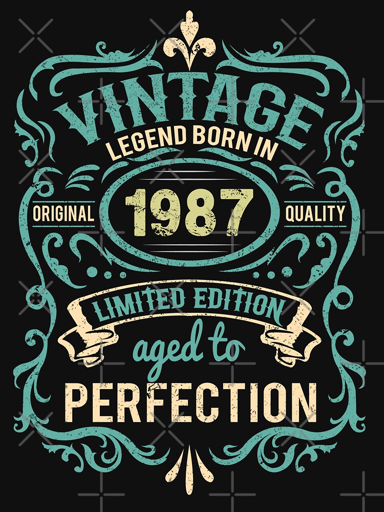35th Birthday Vintage Born In 1987 Aged Perfectly Classic by mohmmed22