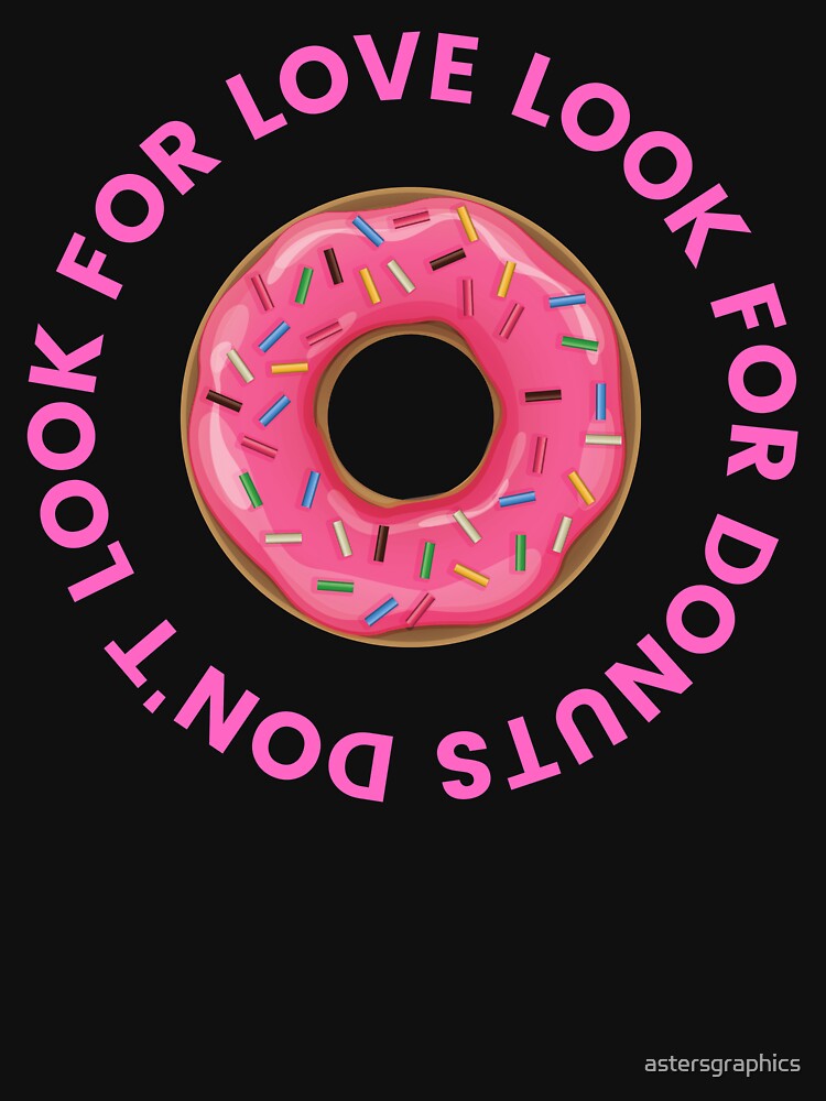 Funny Donut Quote Cute Pink Donut Pun by astersgraphics