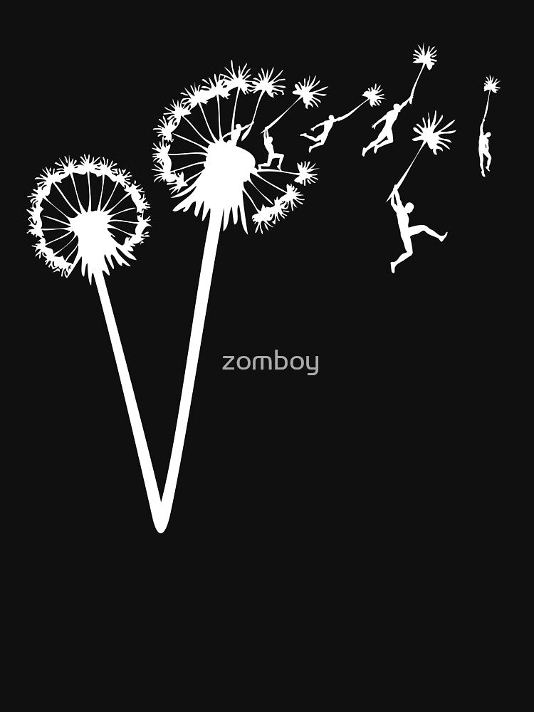 Dandylion Flight - white silhouette by zomboy