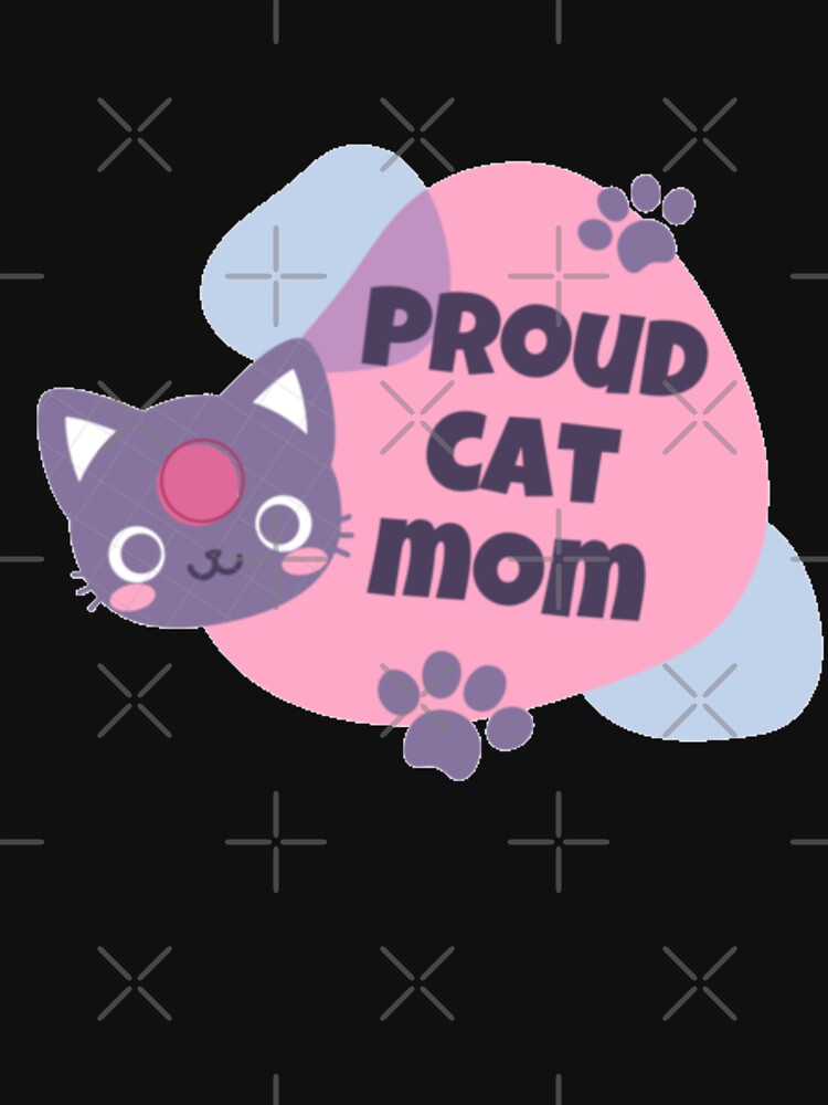 Proud cat mom fitted t-shirt by Boss  Bubble