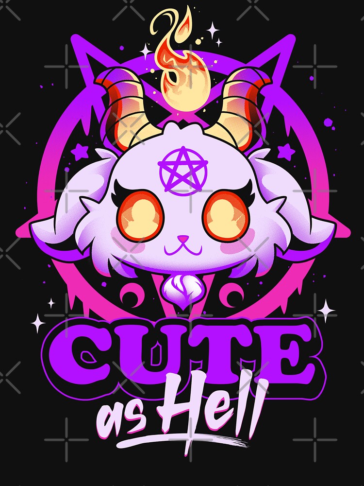 Cute as Hell - Pink Evil Demon Goat by Snouleaf
