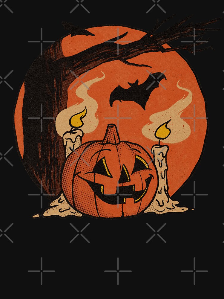 Vintage Pumpkin Scene Halloween by Pat Peterson